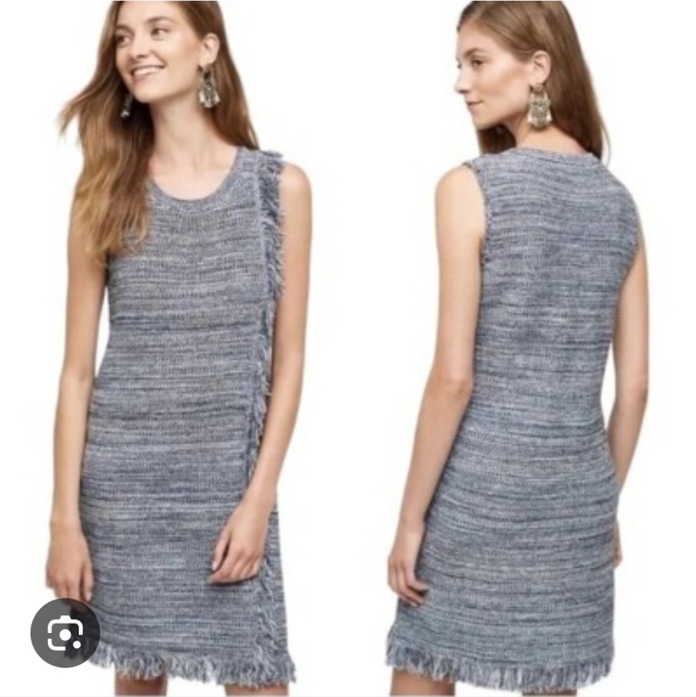 HOLDING HORSES By Anthropologie Sleeveless  Fringe Shift Dress Size S